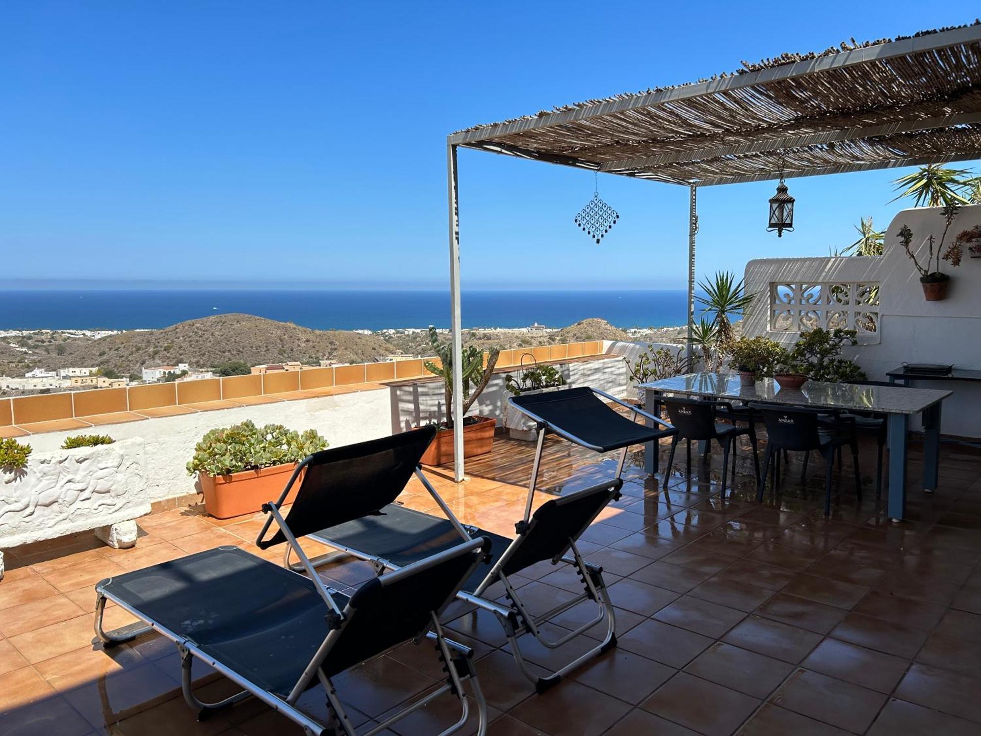 Apartment With A Great Terrace, Sea And Land Views Mojácar Exteriér fotografie