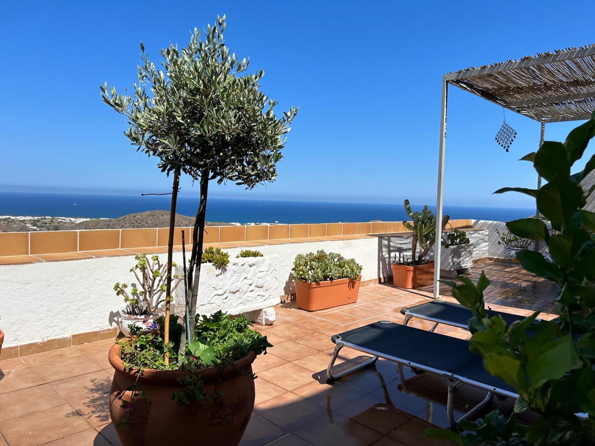 Apartment With A Great Terrace, Sea And Land Views Mojácar Exteriér fotografie